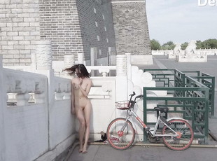 Nudista, Al aire libre, Público, China