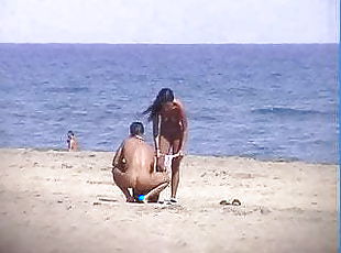 Capezzoli, Nudisti, Videocamera, Spiaggia, Voyeur, Spagnole